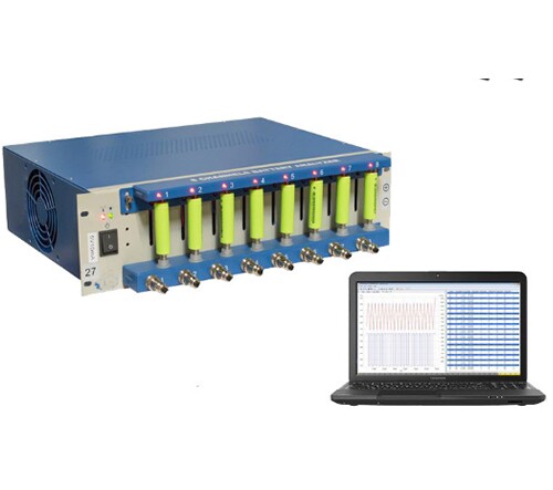 8 Channel Battery Analyzer (6-3000 mA, up to 5V) with Software