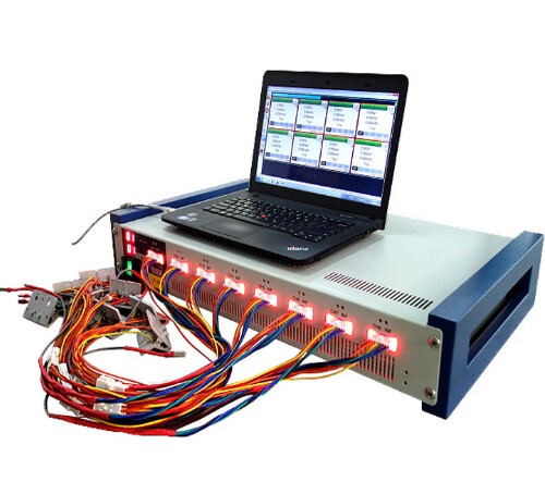 8 Channel Battery Analyzer (10mA -5000 Ma, Upto 5V W/ Temperature Measurement and Laptop & Software